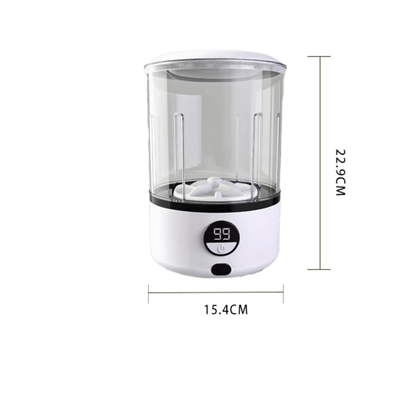 New USB Charging Washing Machine Portable Underwear Cleaner 2L Fully Automatic Socks Washing Machine Dehydratable Laundry Bucket