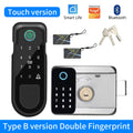 Support Tuya app Bluetooth app fingerprint intelligent door lock password RFID card wheel rim bolt lock electronic door lock
