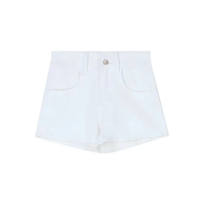 White Hot Girl Denim Super Shorts Women's New High-waist Elastic Tight Slimming Versatile A-line Hip-hugging Hot Pants Trendy