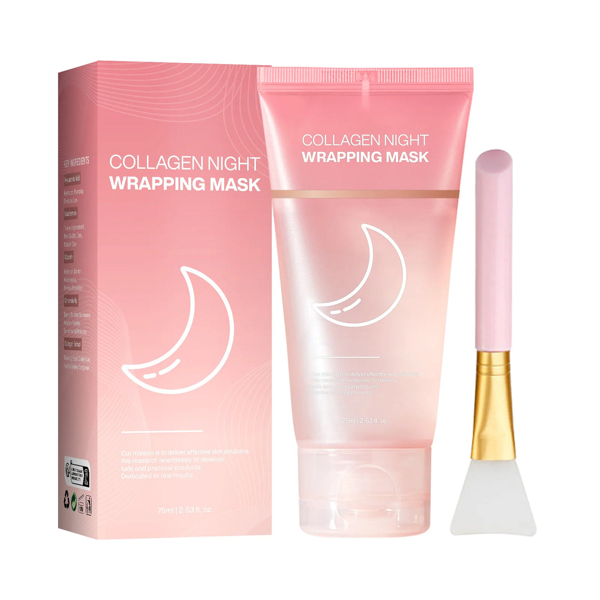 Hydrating Face Mask  Reduces Sagging Collagen Overnight Firming Mask for Elasticity Dullness Wrapping Peel-Off Mask Skincare