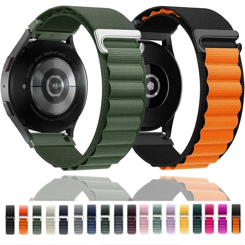 20mm 22mm Alpine Nylon Loop Band For Realme Watch 5/S/3 Oneplus Watch Lite/3/2/2R Comfortable Strap For Xiaomi Watch 5/S4-3-2-1