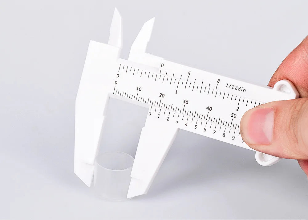 Microblading Eyebrow Design Tools 0-150mm Vernier Calipers Double Rule Scale Plastic Ruler For PMU Eyebrow Measuring Tools Use