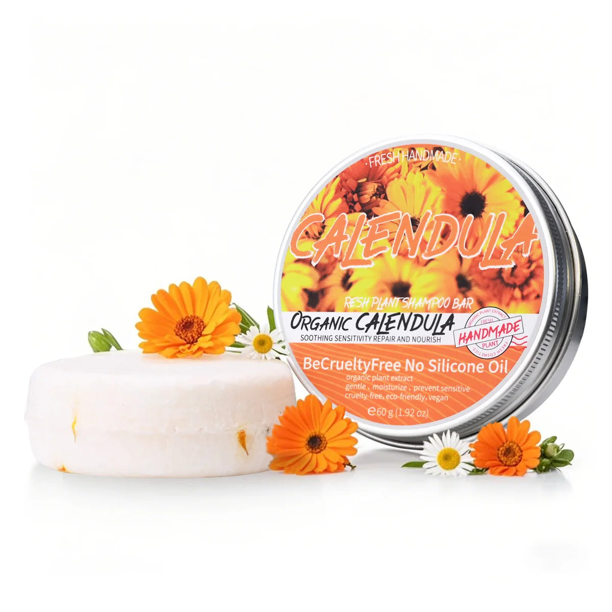 60g Mint Herbal Shampoo Plant-Based Soap for Oil Control Dandruff Hand Soap Genuine Herbal Product for Scalp Care