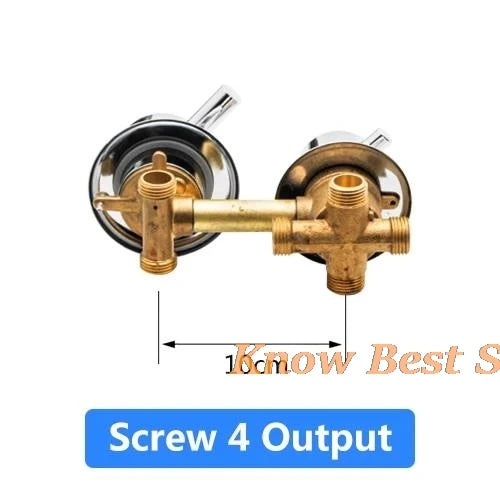 2/3/4/5 Ways Water Outlet Screw Thread Center Distance 10cm  Mixing Valve Brass Bathroom Shower Mixer Faucet Tap Cabin