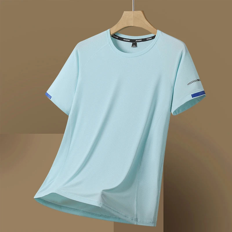 For 2025 Summer T Shirt Fashion Short Sleeves Quick Dry Running Casual Men'S T-Shirts Oversize 7XL 8XL Top Tees Tshirts