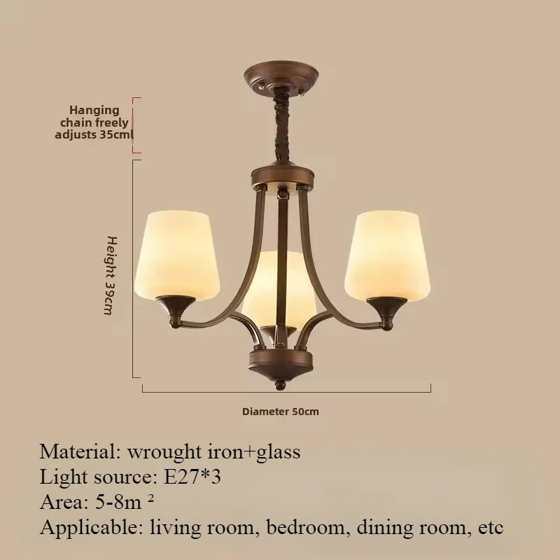 Antique chandeliers retro mid century modern lighting living room LED dining room hanging light indoor home decoration lighting