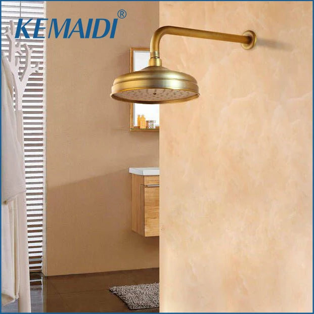 KEMAIDI Antique Brass/Black Bathtub Basin Shower Mixer Tap  Bathroom Sink Mixer Tap Faucet 3 Pcs Shower Faucet Dual Handle Mixer