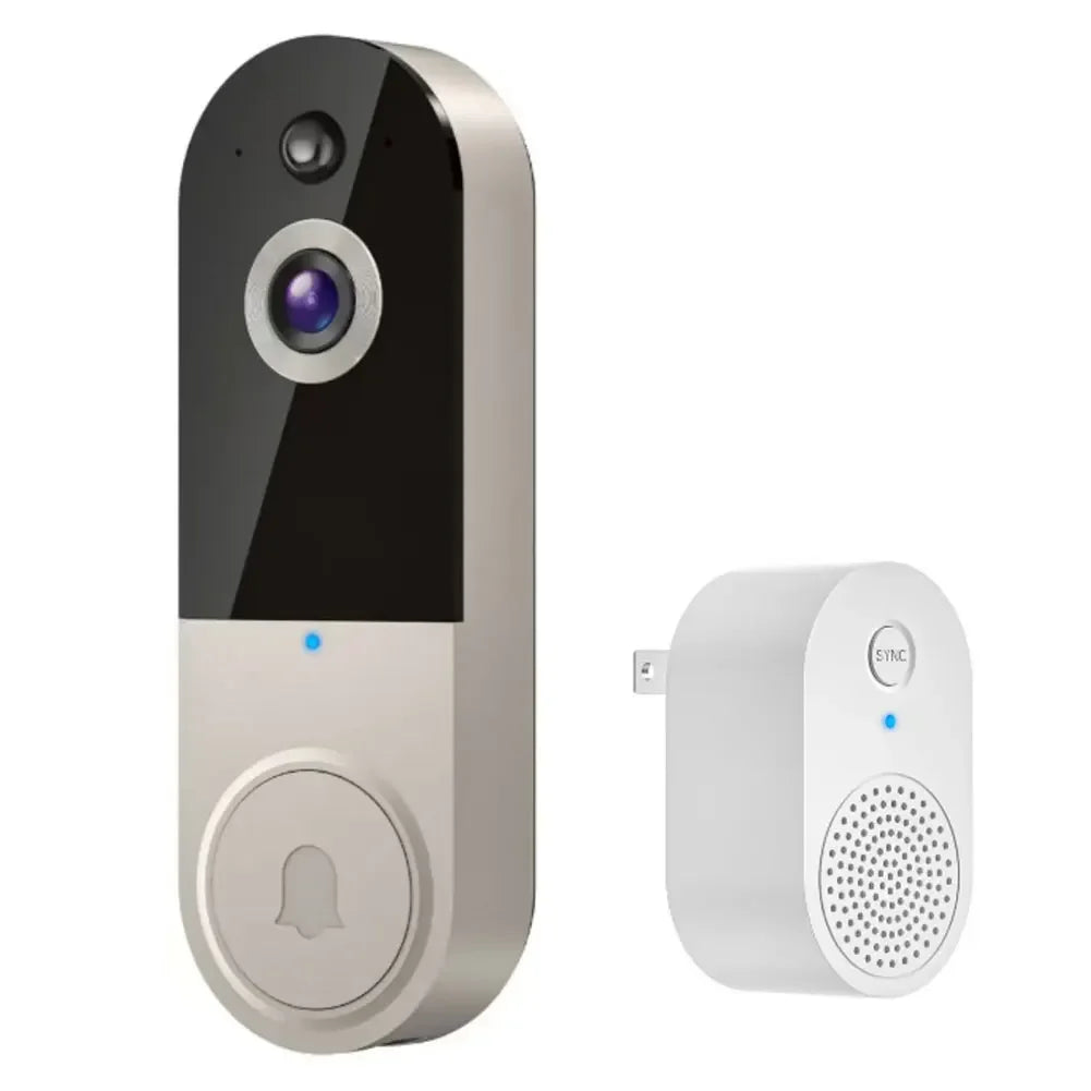 1080P Video Doorbell Camera 2-Ways Audio Wireless Doorbell WiFi Smart Door Bell Night Vision Intercom Doorbell Home Door Bells