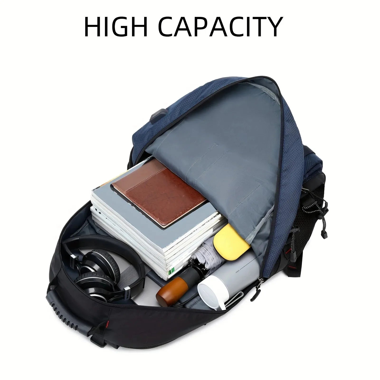 Large Capacity Backpack Professional Outdoor Hiking and Mountaineering Bag Lightweight and Waterproof Travel Bag, USB Interface