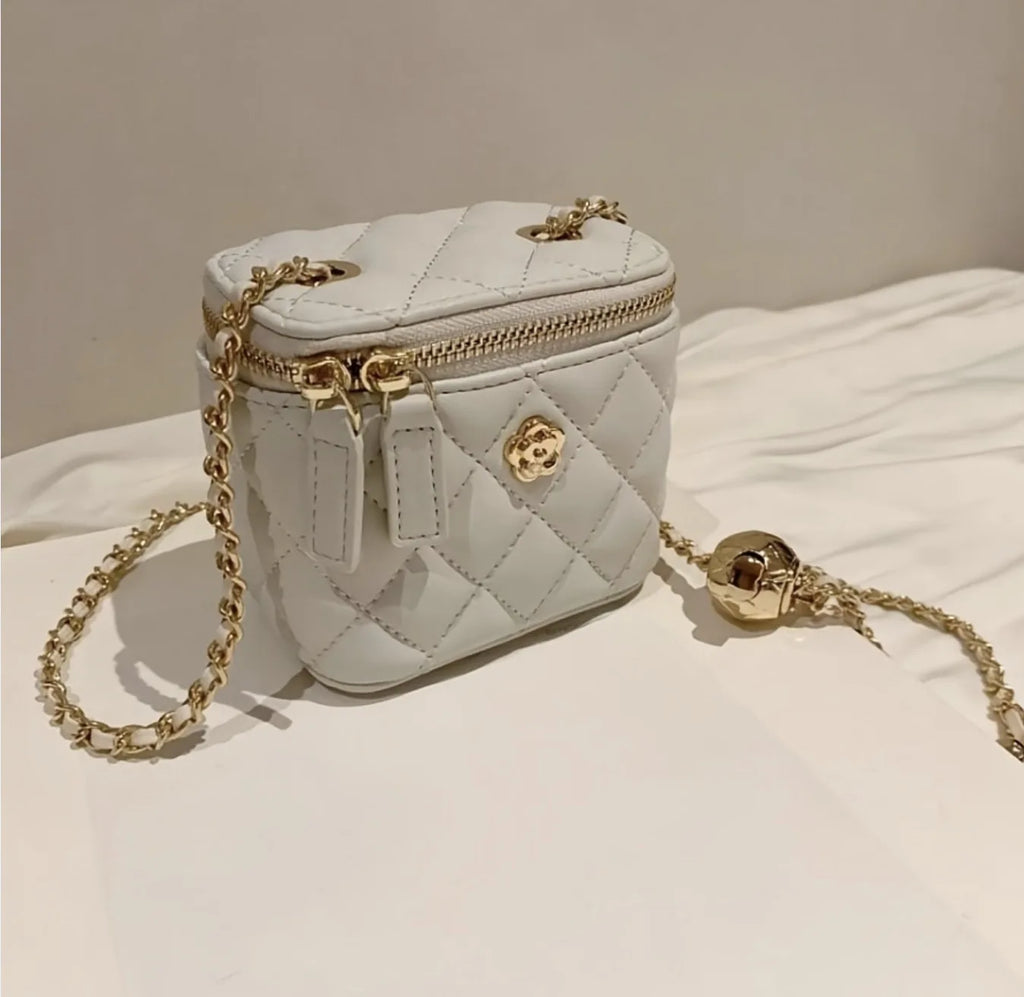 2026 New Secret Garden Camellia Pattern Quilted Chain Box Bag Mini Ladies Single Shoulder Crossbody Bag
