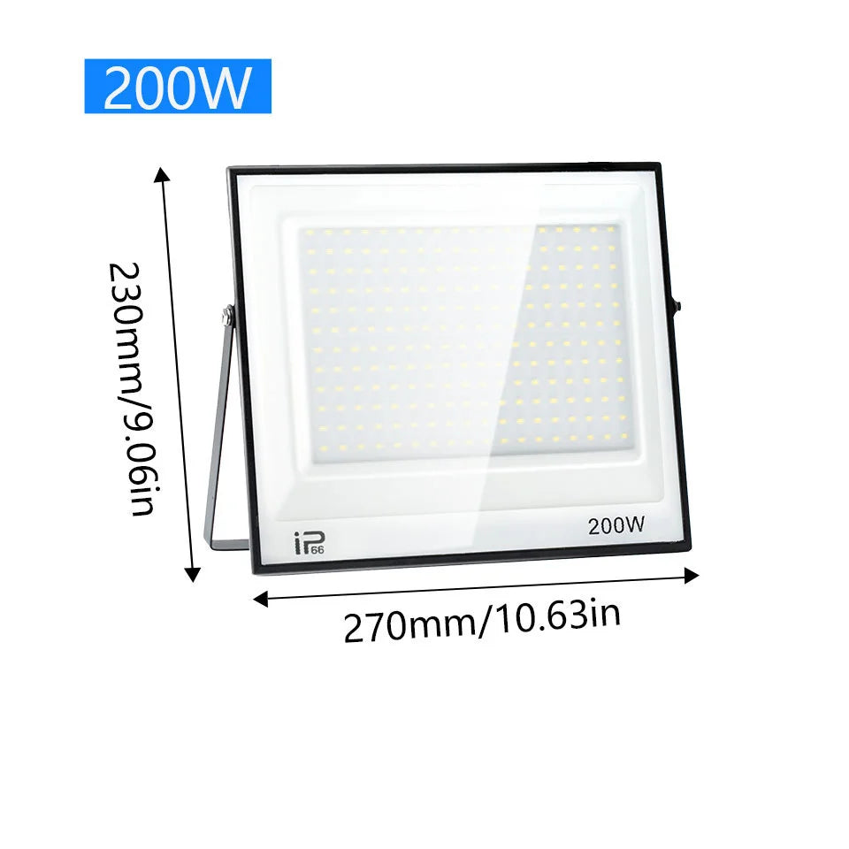 200W LED Flood Light 20W 30W 50W 70W 100W 150W 300WHigh Bright IP66 Waterproof Outdoor Lighting LED Spotlight Garden Floodlights