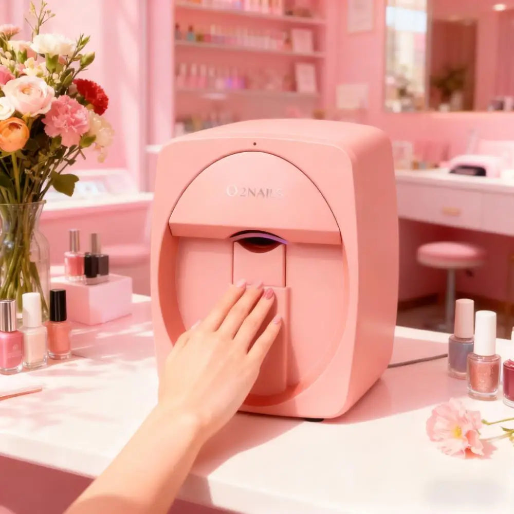 Nail Art Printer Portable 3D Nail Painting Machine, Massive Design, Mobile App Control DIY Nail Printer, Suitable for Family SA