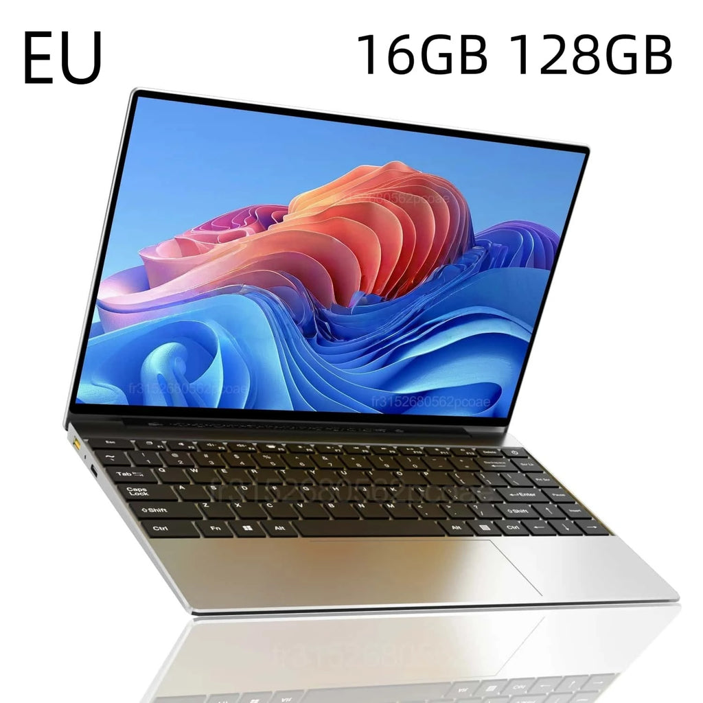 Ultra Slim 14.1 Inch Laptop 16GB DDR4 2TB SSD Intel 4405U Windows 11 1920x1080 Gaming Notebook Gamer Office Study PC New