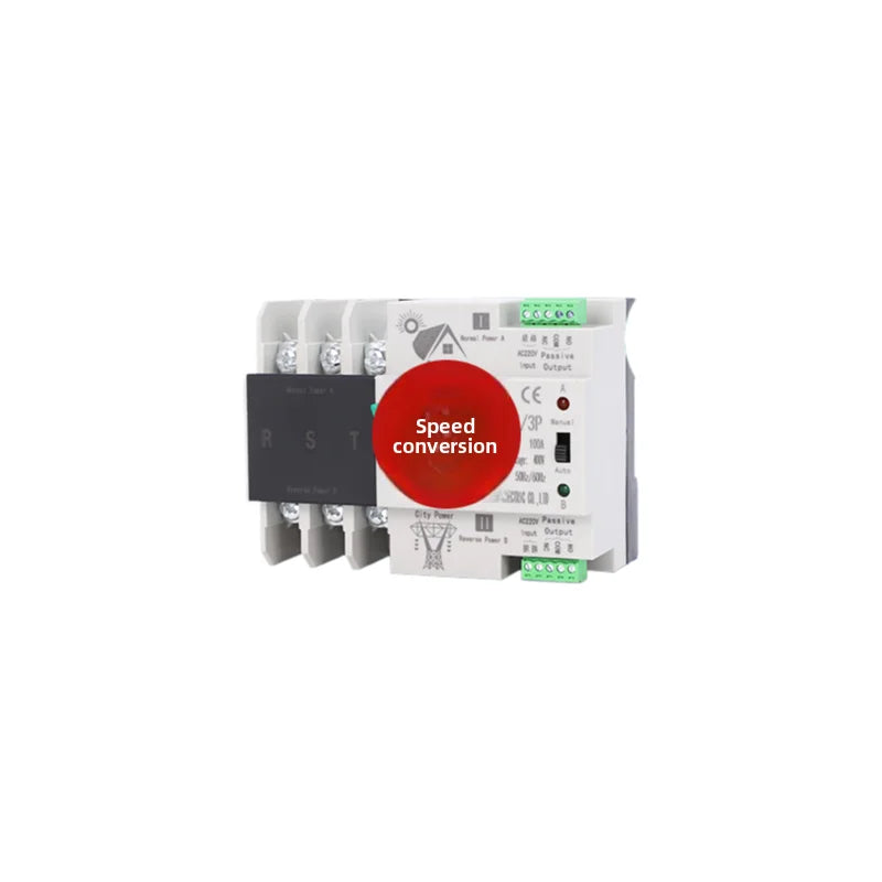 Solar ATS Transfer Switch 230V Uninterrupted Power For PV Inverters 2P 125A Dual Power Automatic Changeover For Home Solar