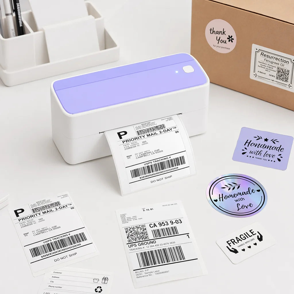 241BT 4X6 Wireless Thermal Label Printer for Small Business, Bluetooth Labels Printers for Shipping Package,