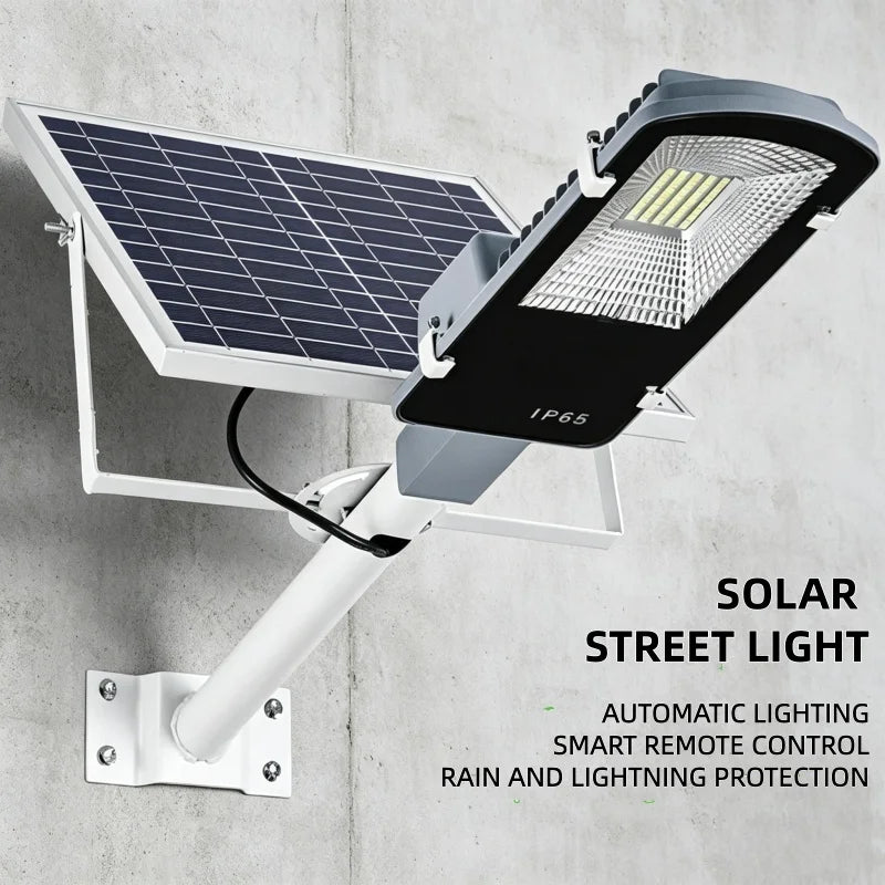 High Brightness LED Solar Street Light Automatic Sensing IP65 Waterproof Outdoor Garden Courtyard Square Parking Lot Lighting