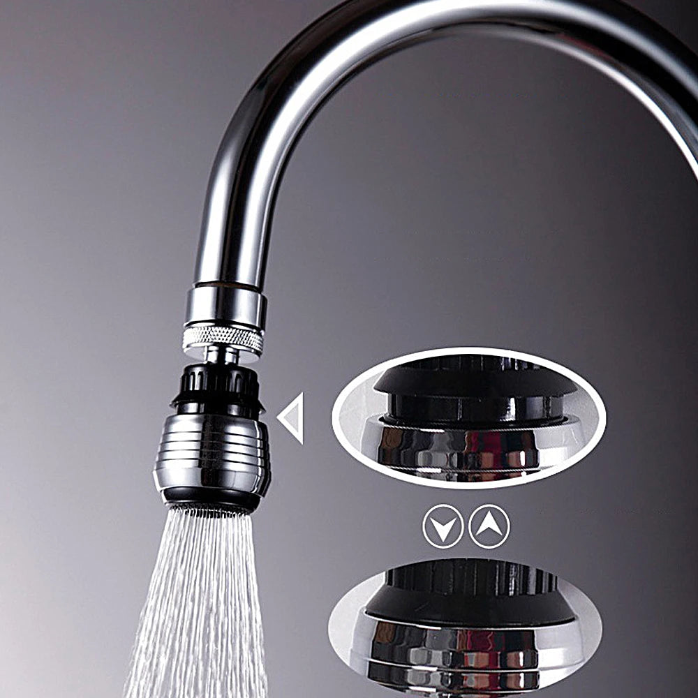 Sink Tap Rotatable Water Bubbler 360 Degree Rotating Water Swivel Faucet Head Aerator for Kitchen