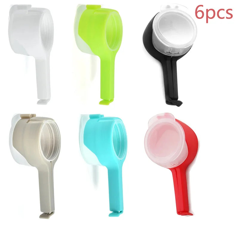 Snack Sealing Clip Fresh Keeping Sealer Clamp Plastic Food Saver Travel Kitchen Gadgets Seal Pour Food Storage Bag Cap Clip