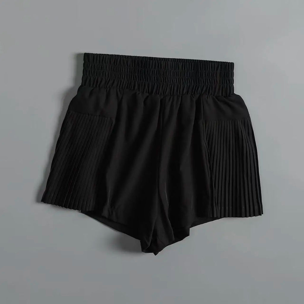 Women's Yoga Shorts Fake Two-Piece Loose-Fit Anti-Exposure Breathable Quick-Dry Running Fitness Sports Cropped Pants with Pocket