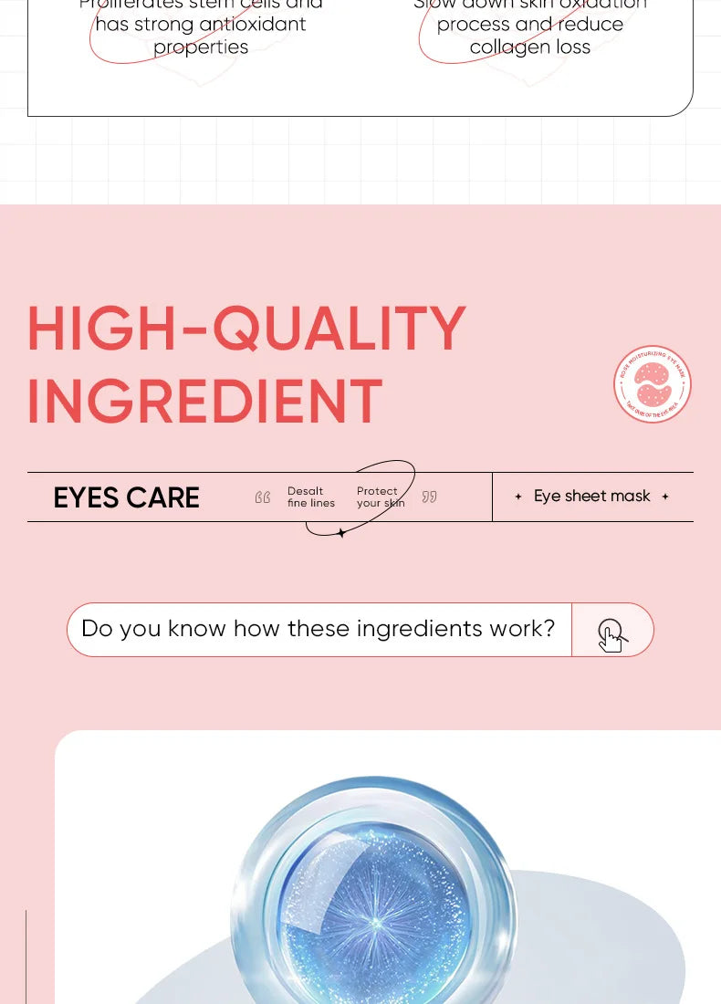 60 Pieces of Rose Starry Sky Collagen Eye Mask, Anti-Dark Circles, Anti-Eye Bags, Moisturizing and Firming Eye Patches, Eye Skin Care