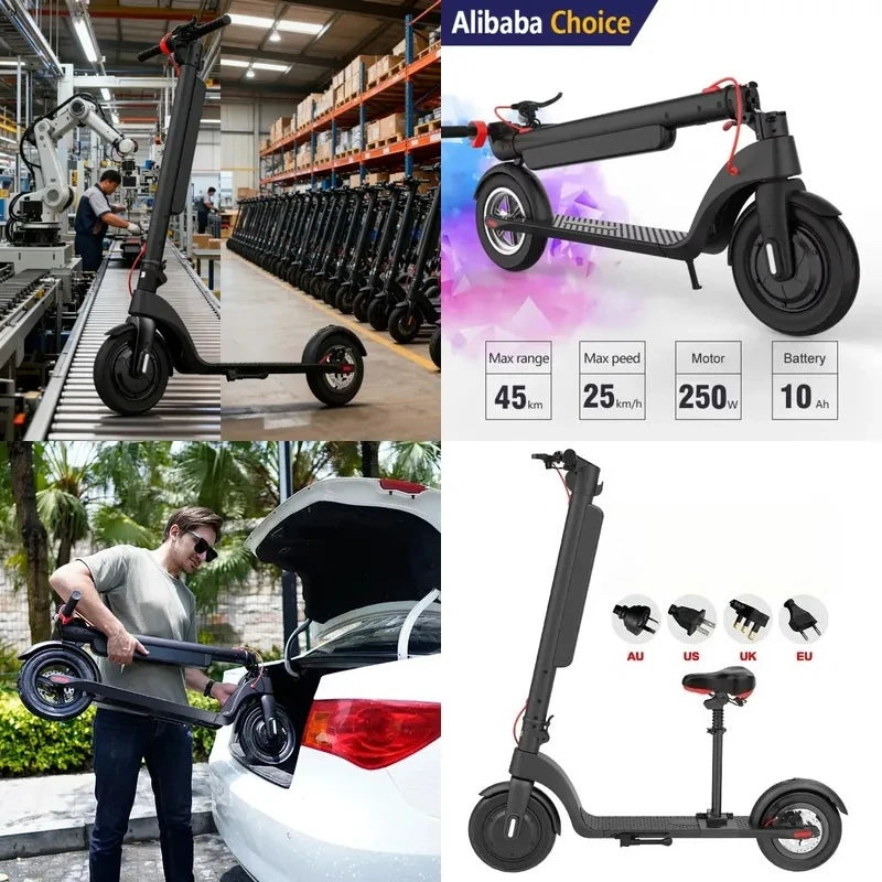 Shipping the 10 Inch High Power Motor 45KM EScooter Removable Lithium Battery Electronic Two Wheels Electric