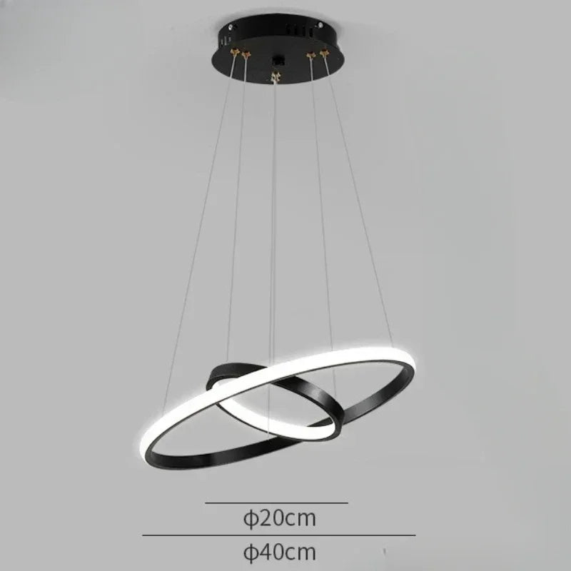 Modern Led Lights Dining Room Decor Chandeliers Simple Ring Living Bedroom Lights Home Indoor Lighting Decorative Pendant Lamps