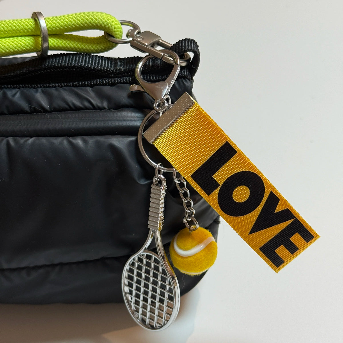 Sports Style Letter Tennis Bag Pendant | Bag Charm | Backpack Ornament | Keychain