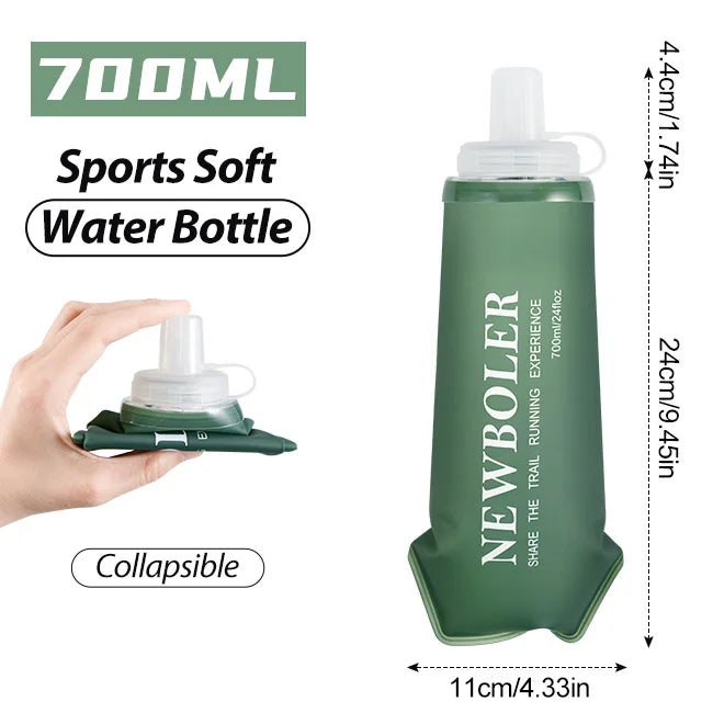 NEWBOLER Sports Water Bottles BPA-Free Collapsible Soft Flask Running Camping Hiking Hydro Flask Soft Water Bottle for Hydration