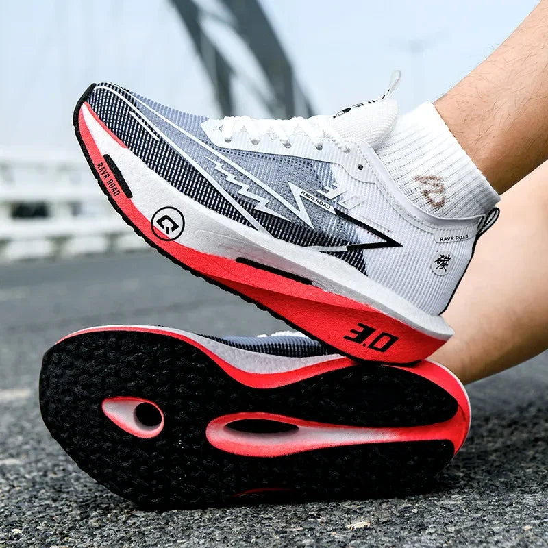 Men's Carbon Board Sneakers Anti-slip Cushioned Comfortable Racing Training Running Shoes Mesh Tennis Shoes Casual for Women - Beauty