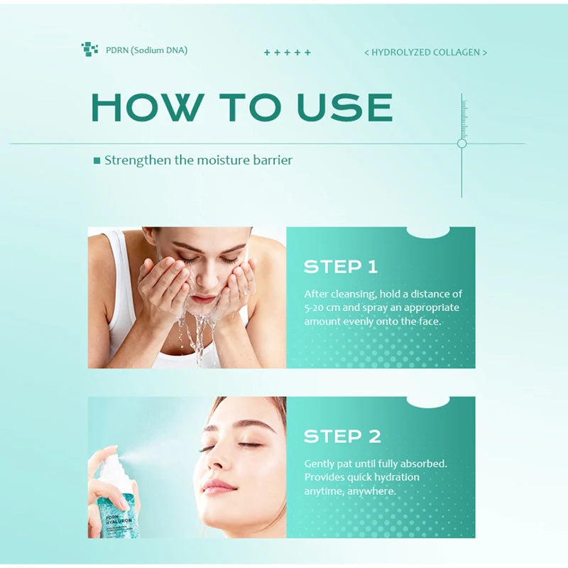 PDRN Centella Asiatica Glow Facial Serum Smooth Skin Soothing Hydrating Essence Deep Nourishing Facial Essence Korean Skincare