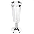 6/12/24/36pcs 5OZ Gold Champagne Flutes Disposable Plastic Champagne Glasses Wedding Party Cocktail Cups Celebration Supplies
