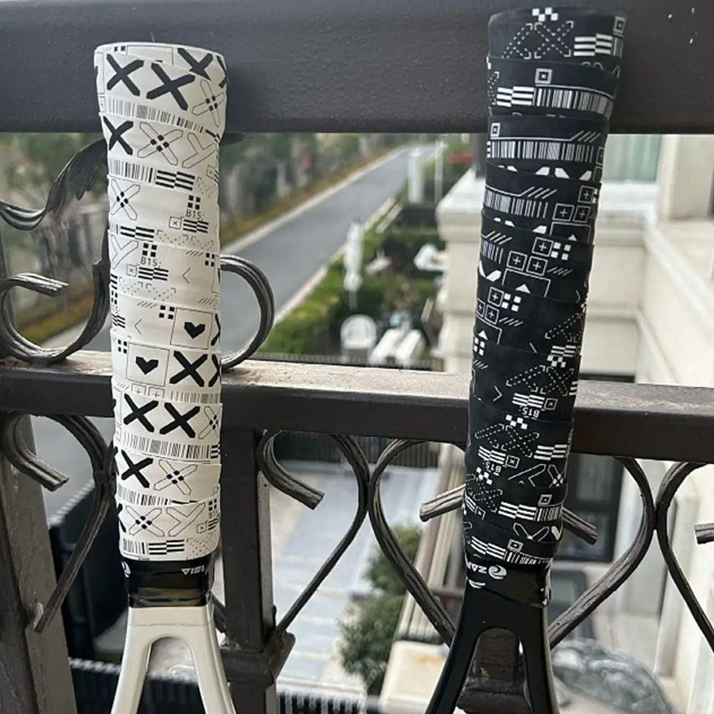 Black White Badminton Racket Overgrips Soft Matte Self-adhesive Non-Slip Grip Tape Shock Absorption Fishing Rod Over Grips