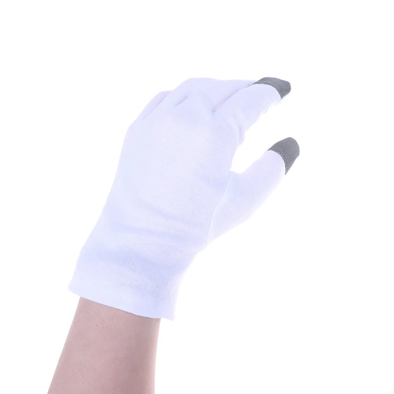 Soft Cotton Moisturizing Gloves For Dry Cracked Hands Bedtime Spa Treatment Lotion Locking Exfoliating