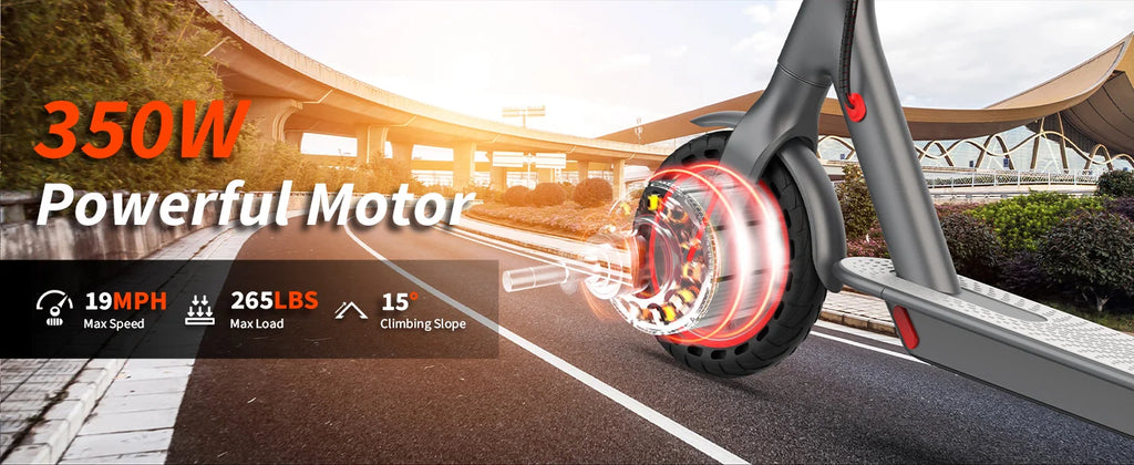 AOVOPRO ES80 350W Electric Scooter 10.5Ah 19mph Max Speed Smart APP Control 21miles Max Range Foldable E-Scooter for Adult