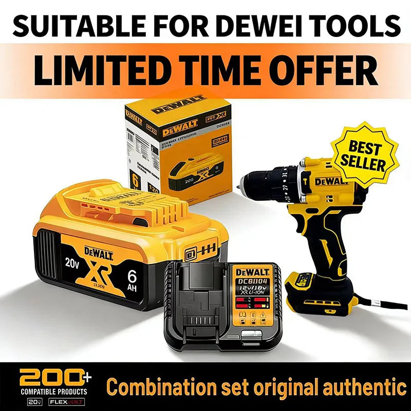 Q Original DeWalt 6Ah/5Ah/ 20V battery replaceable DCD887 DCD805 DCF860 Dcd796 DCG406 DCF880 DCF512 DCD805 power tools battery