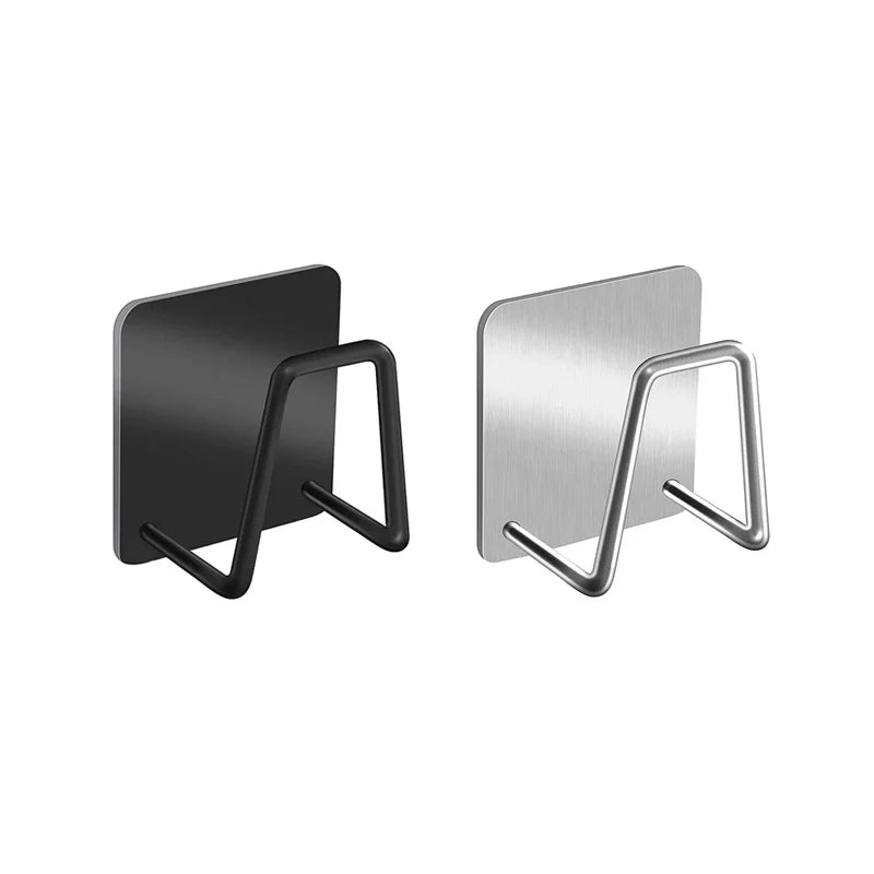 Kitchen Stainless Steel Sink Shelf Sponges Holders Adhesive Drain Drying Rack Wall Hooks Accessories Storage Organizer