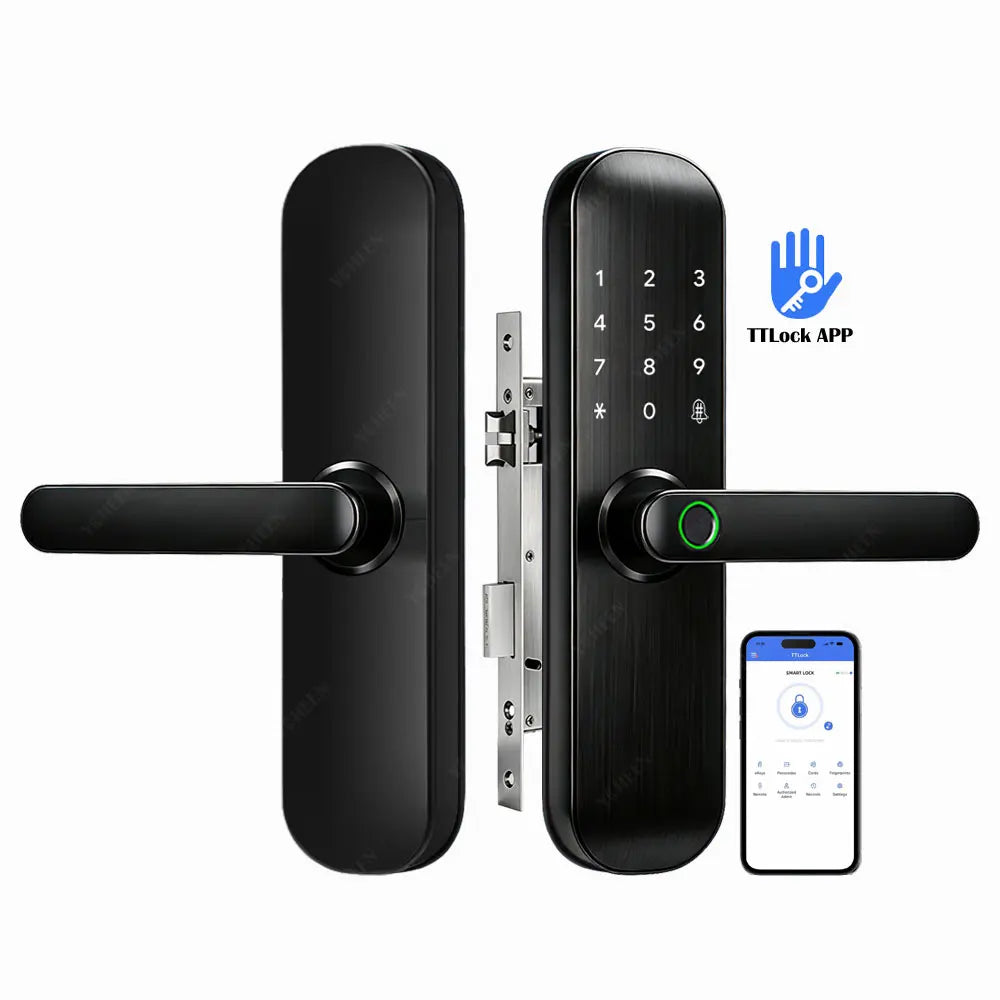 TTLock / Tuya WiFi Smart Fingerprint Door Lock Biometric Digital Lock with RFID Card Password for Hotel Home