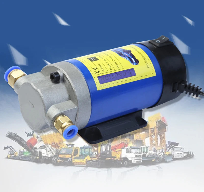DC 12V / 24V Electric Transfer Pump Extractor Suction Oil Fluid Water Portable for Auto Marine Boat Diesel Car Motorbike