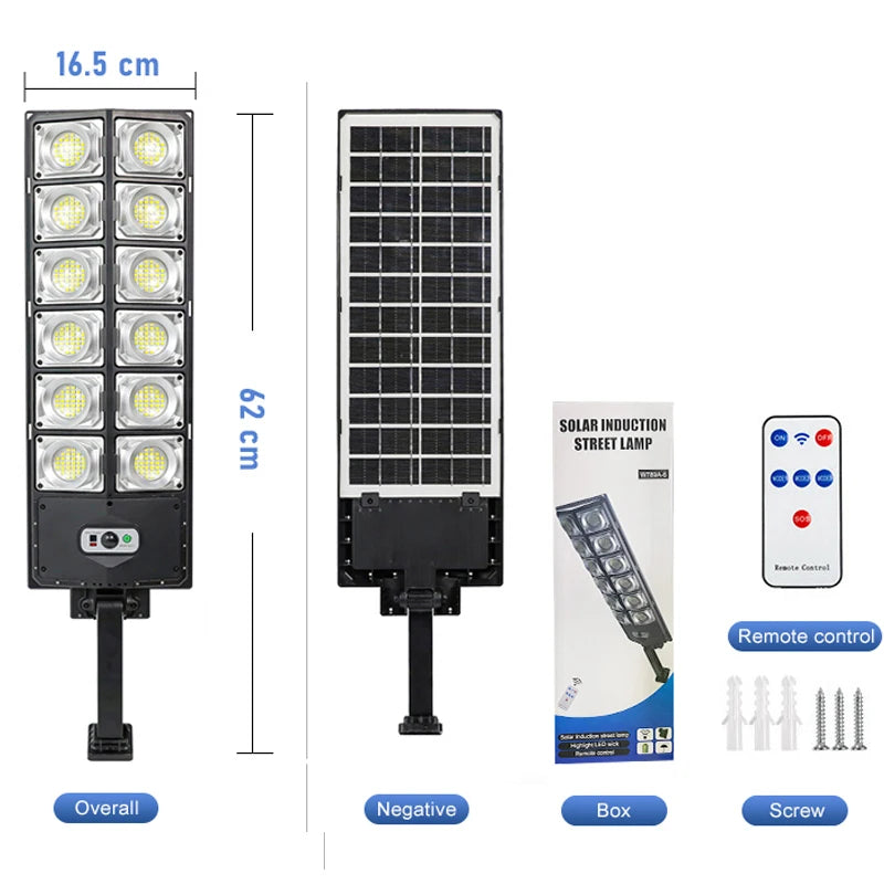 100000LM 8000W/4000W/500W Solar Led Light Outdoor Powerful Outdoor Solar Lamp Motion Sensor Waterproof Solar Street Wall Lamp