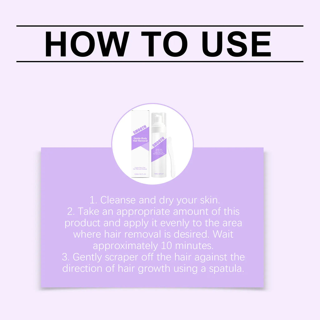 Hair Removal Mousse For Underarm Body Leg Sensitive Skin Fast-Acting Gentle Depilatory Soothing Painless Hair Removal Cream Set