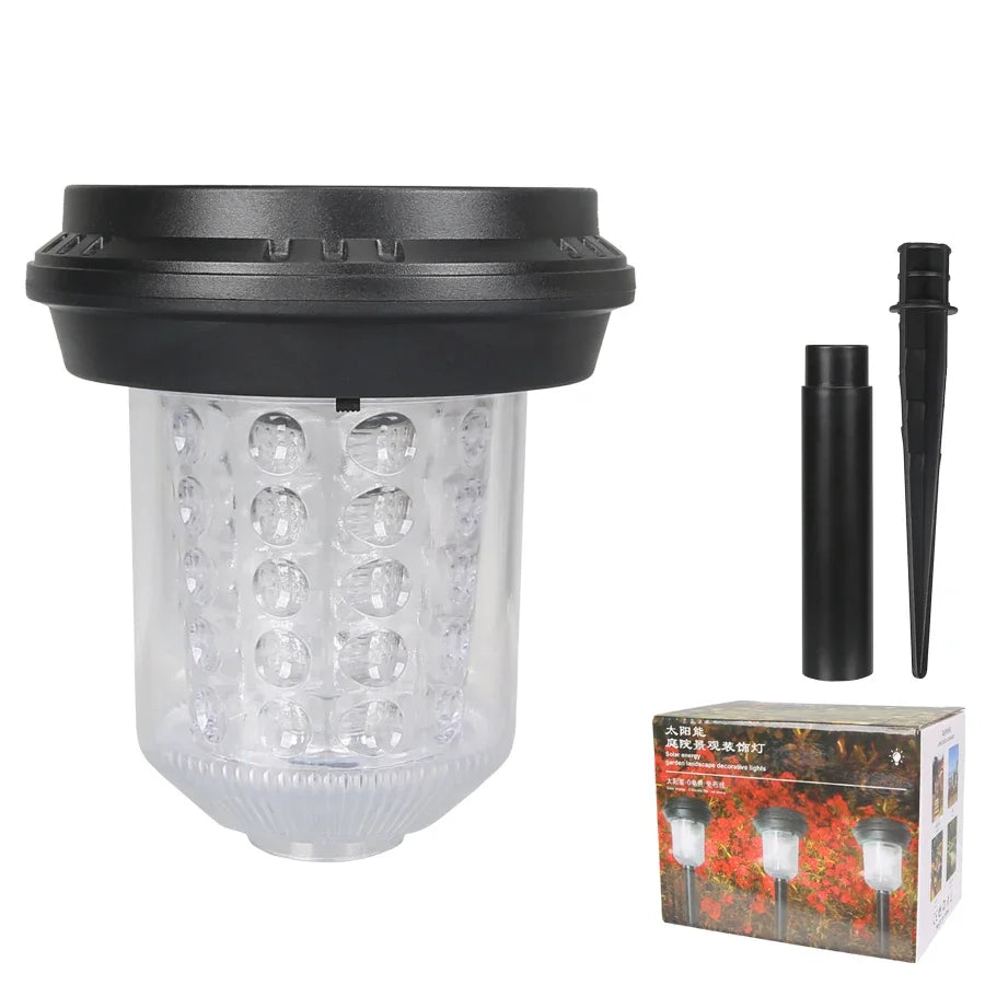 Solar Outdoor Lights New Garden Lamps Powered Waterproof Landscape Path for Yard Backyard Lawn Patio Decorative LED Lighting
