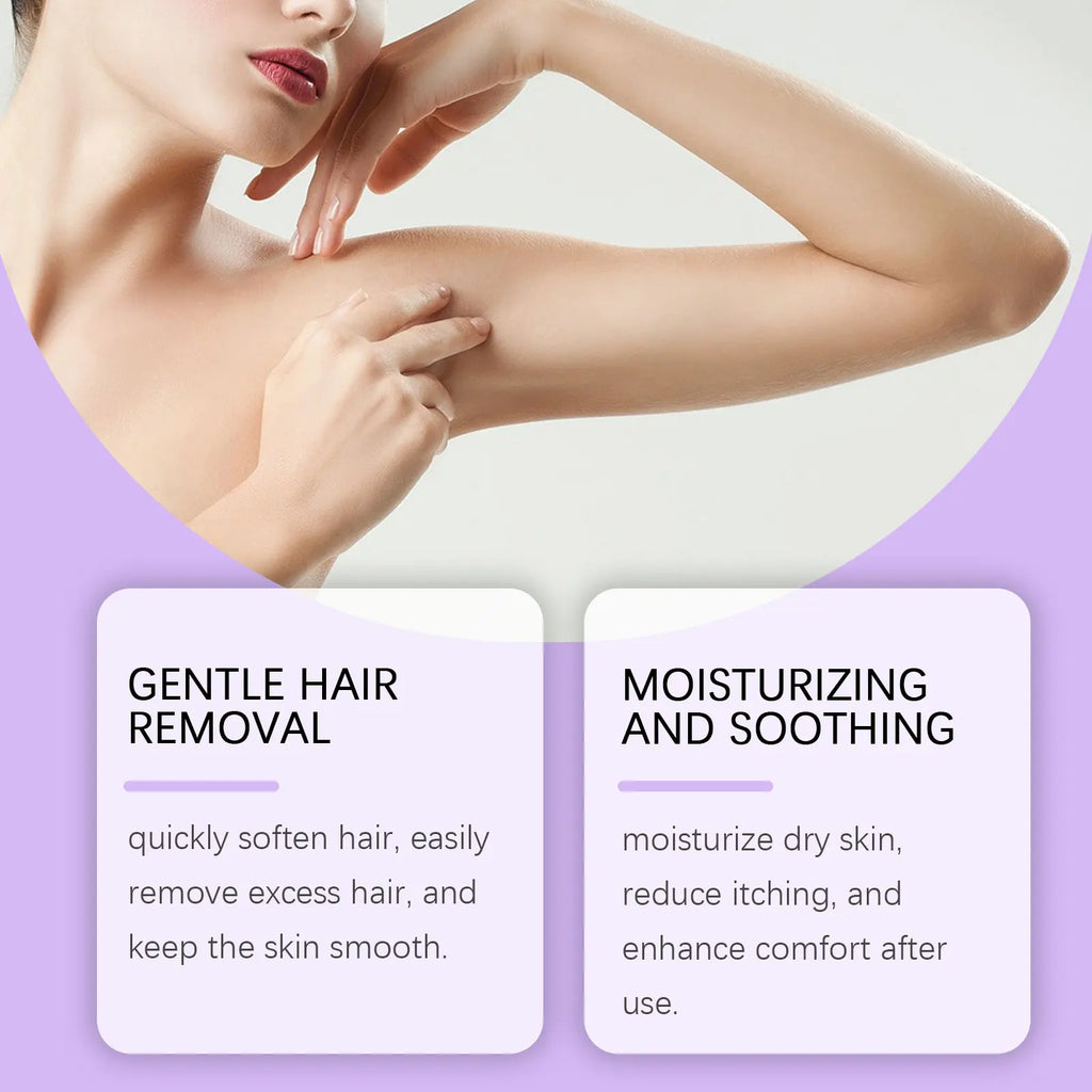 Hair Removal Mousse For Underarm Body Leg Sensitive Skin Fast-Acting Gentle Depilatory Soothing Painless Hair Removal Cream Set
