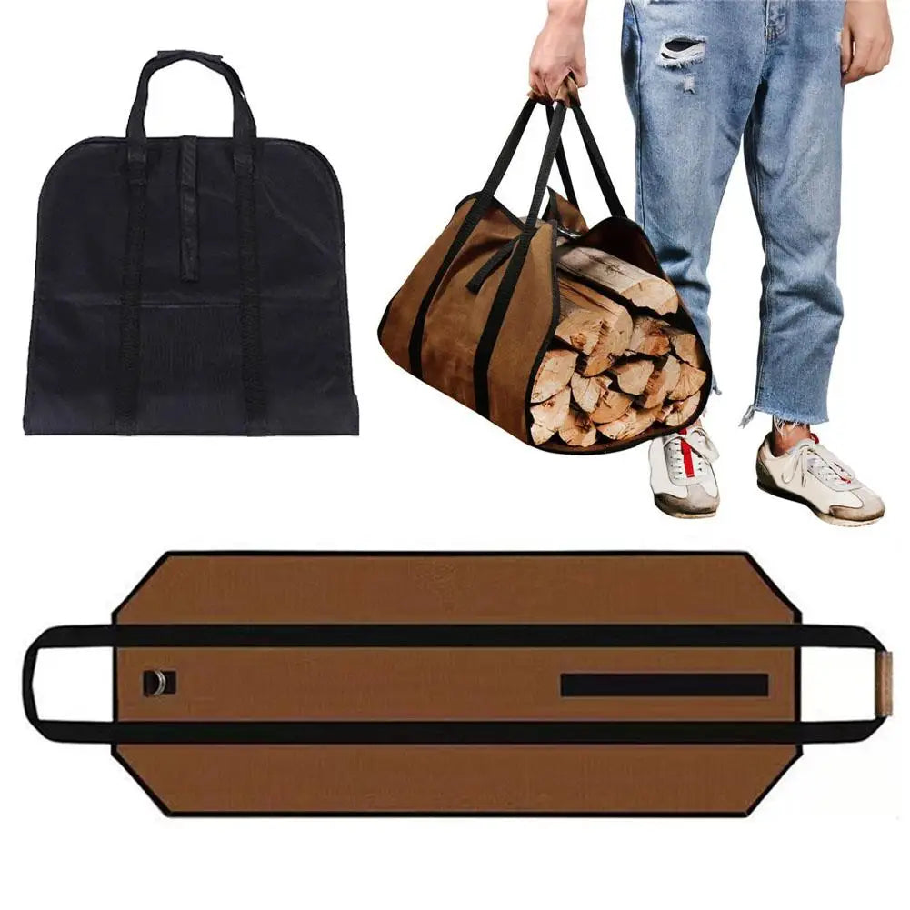 Tote Firewood Storage Bag Supplies Supersized Canvas Firewood Carrier Log Carrying Bag Handbags Wood for Log Carrier Fireplace