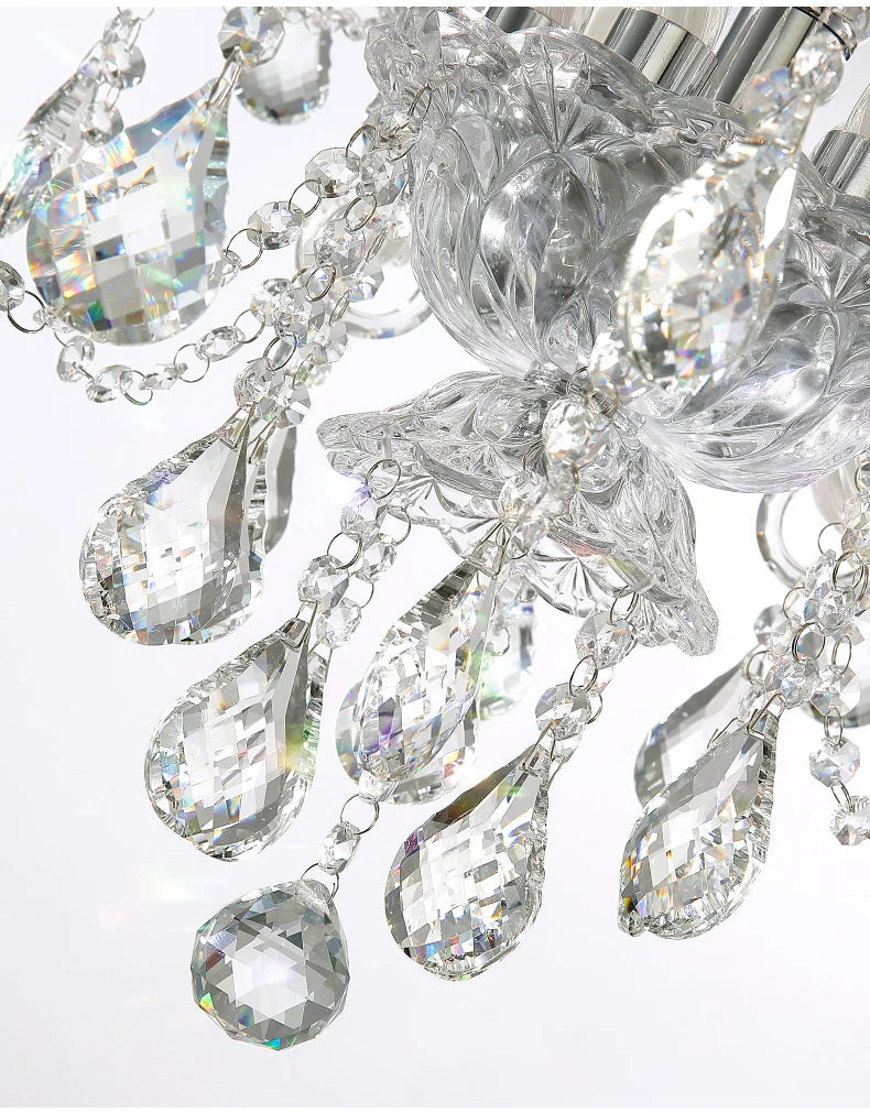 Luxury Living Room Decorate LED Ceiling Pendant Lights Indoor Hanging Lights Fixture Home Crystal Chandeliers Villa Lighting