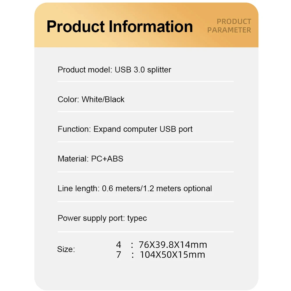 7-in-1 USB Docking Stations USB 3.0 HUB USB Splitter Adapter OTG 5Gbps High Speed Transmission TYPE C Power Supply For PC Laptop