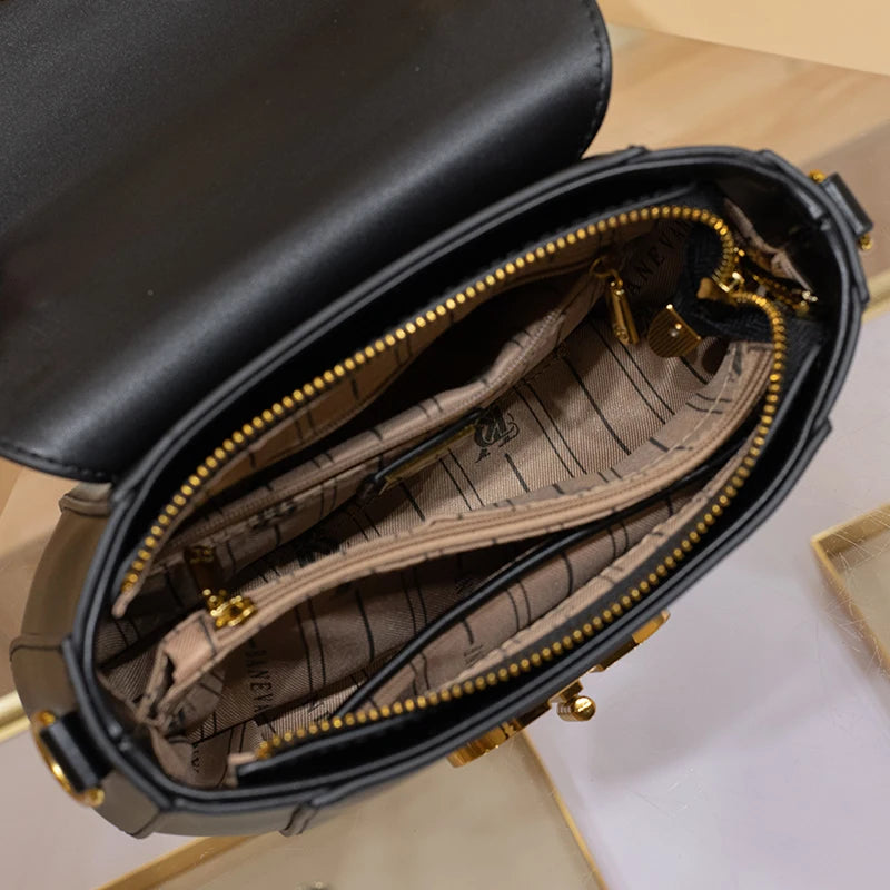 Women's handbag, genuine leather handbag, women's 2024 new spring/summer haute couture designer single shoulder crossbody small
