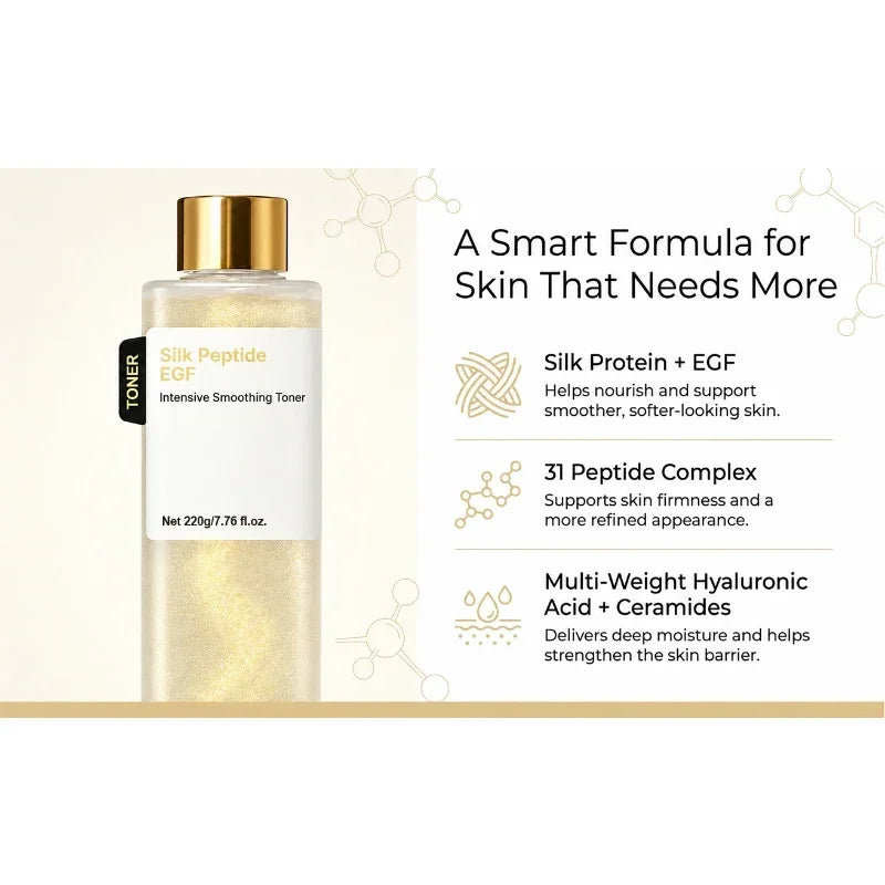 Silk Peptide & EGF Softening Toner Deeply Moisturizes Refreshing Texture Improves Rough Skin Softens Dull Liquid Korea Skincare