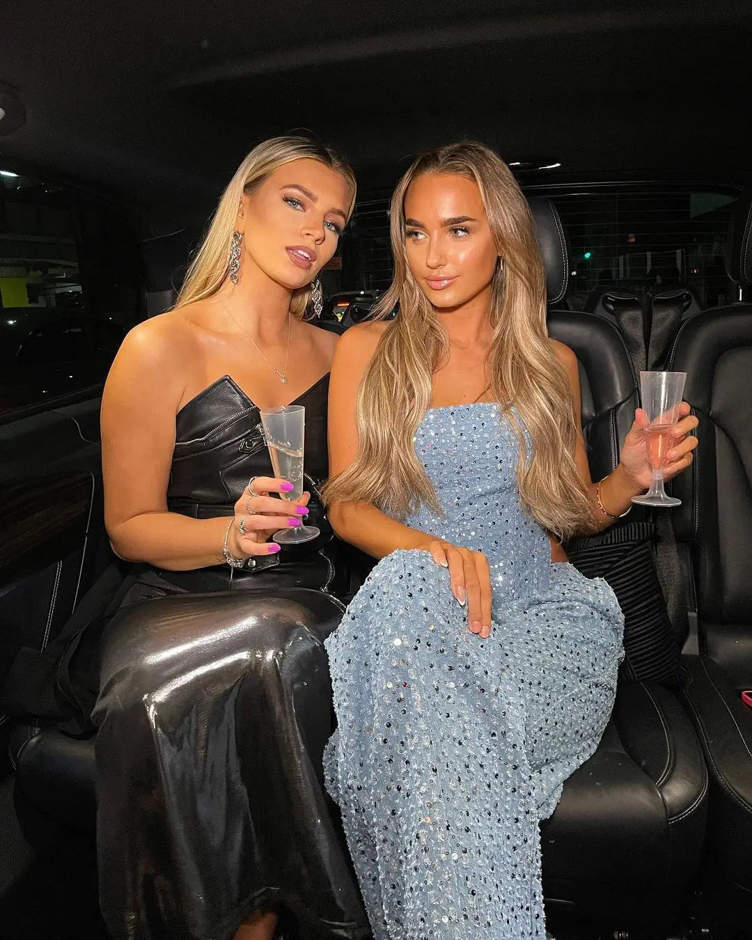 Fashion Sequins Denim Set Women Strapless Tunic Waist Crop Top and Wide Leg Pant Suit 2024 New 2 Piece Sets Outfits Tracksuit