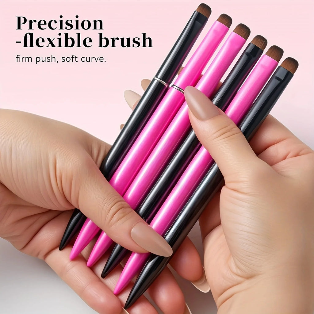 3 in 1 French Nail Brush, with Multi-function Brush Head - Fine Nail Brush, Suitable for Gel and Acrylic Nails, Precise Cleaning