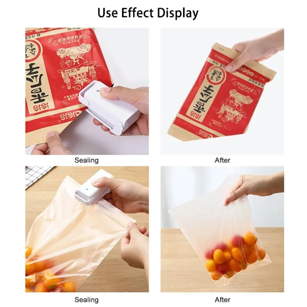 Travel Friendly Portable Small Sealing Machines Storage Plastic For Food Snack Vegetables Sealing Machines Kitchen Accessories